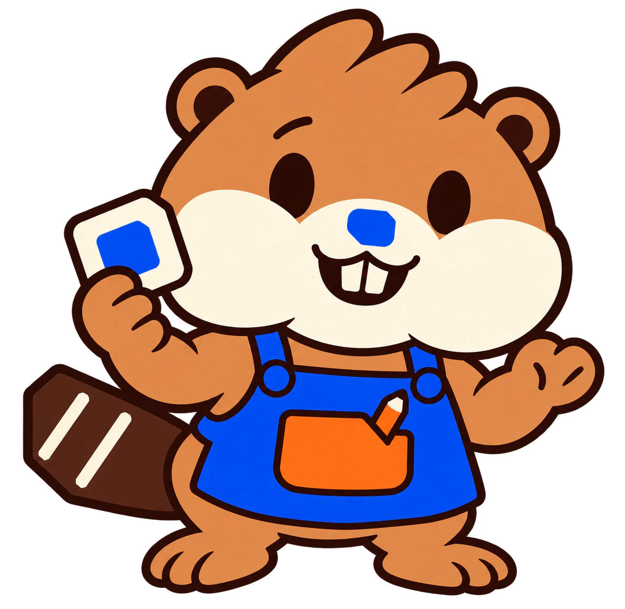 小为，蓝色小鼻子与工件尾的海狸搭子
